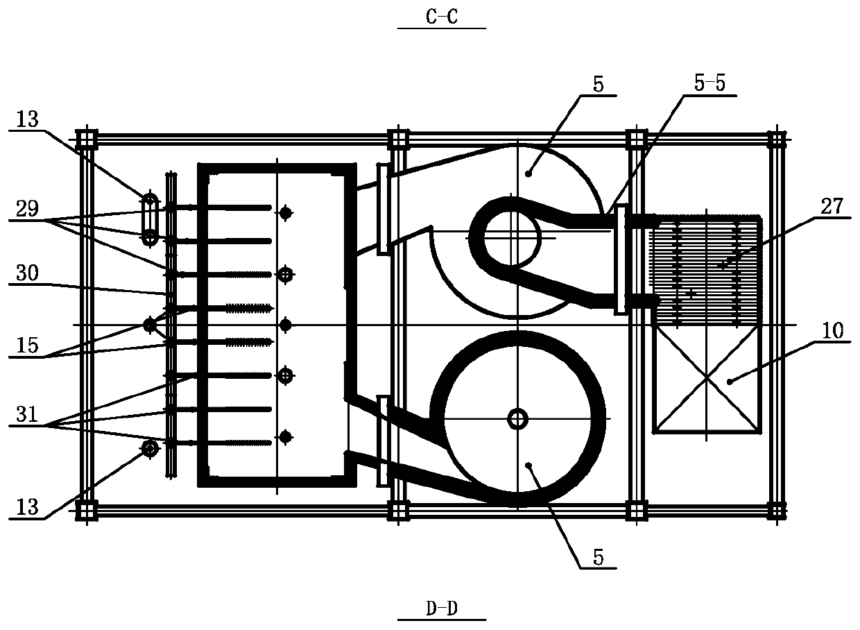 Pure-burning biomass environment-friendly circulating fluidized bed high-temperature and high-pressure steam boiler