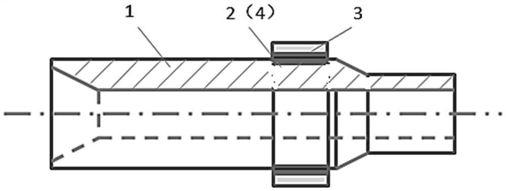 A titanium alloy drill pipe joint wear-resistant band welding structure and method