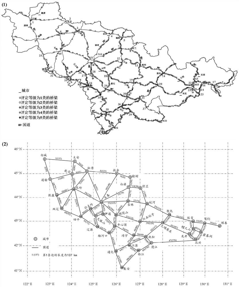 Large-scale bridge network connectivity probability evaluation method based on network decomposition