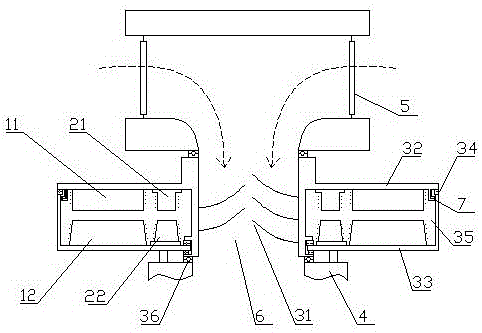 Vertical through flush helical axial flow-type hydrogenerator and working method thereof