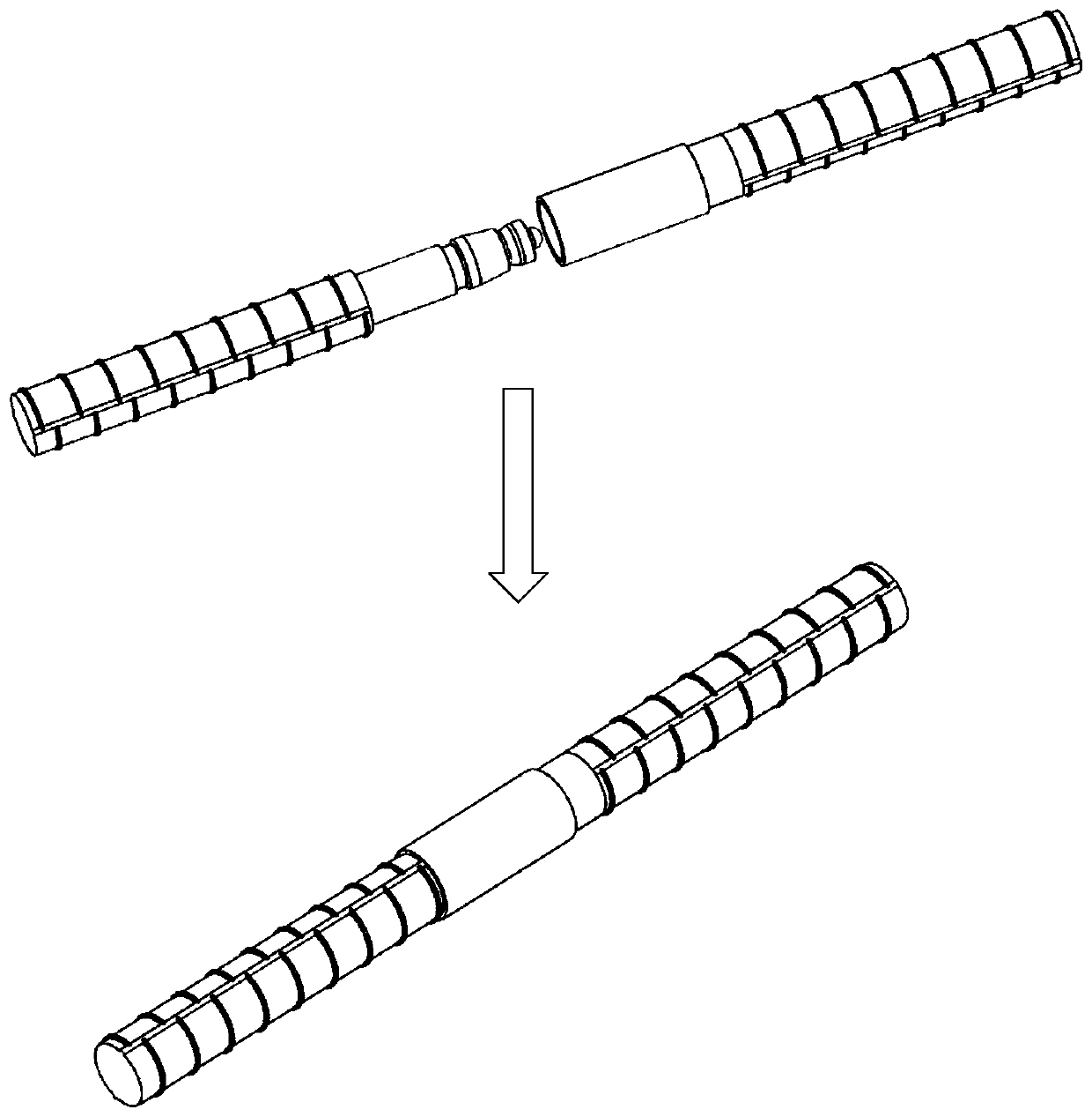 Segment structure with horizontal pin type mortise and tenon and push-and-press fastening type joint connecting assemblies