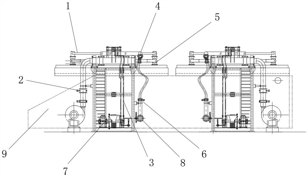 Direct hopper baking device for scrap steel