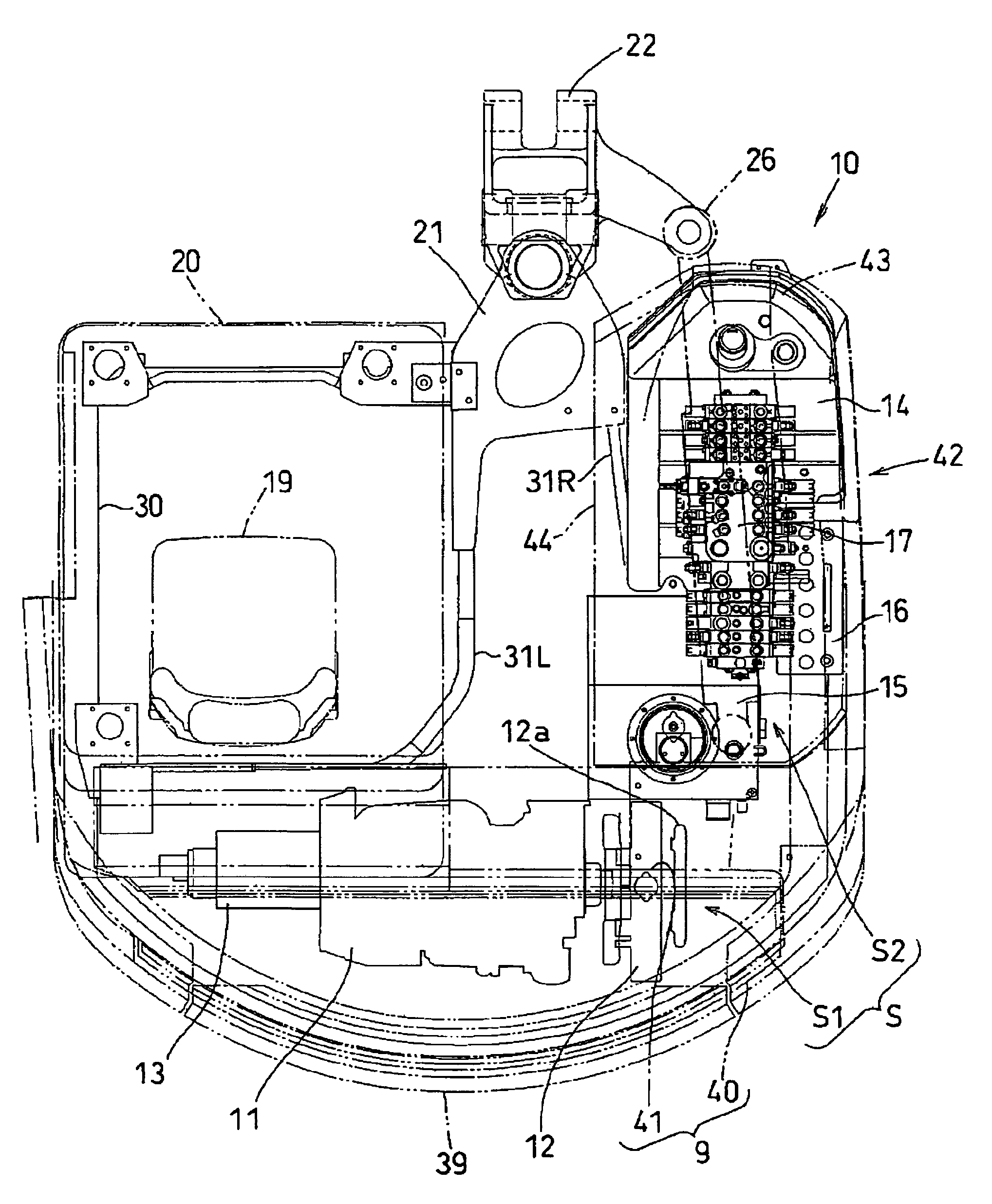 Swiveling work machine