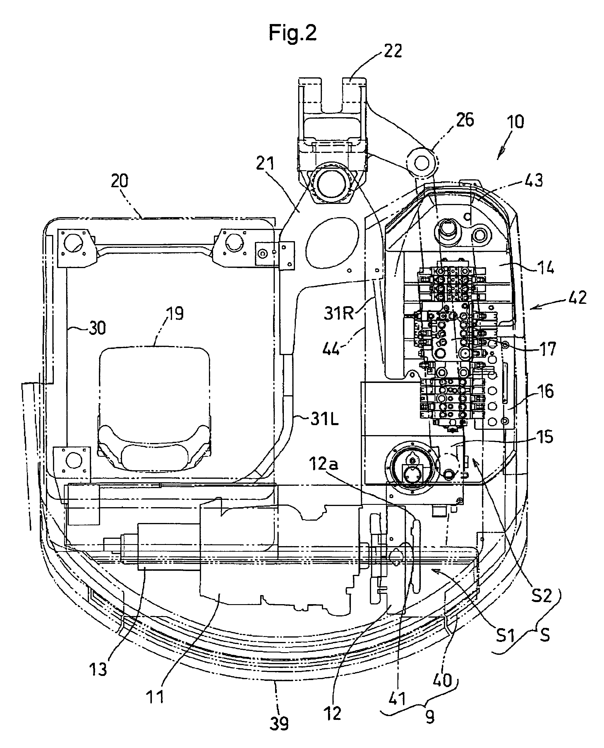 Swiveling work machine