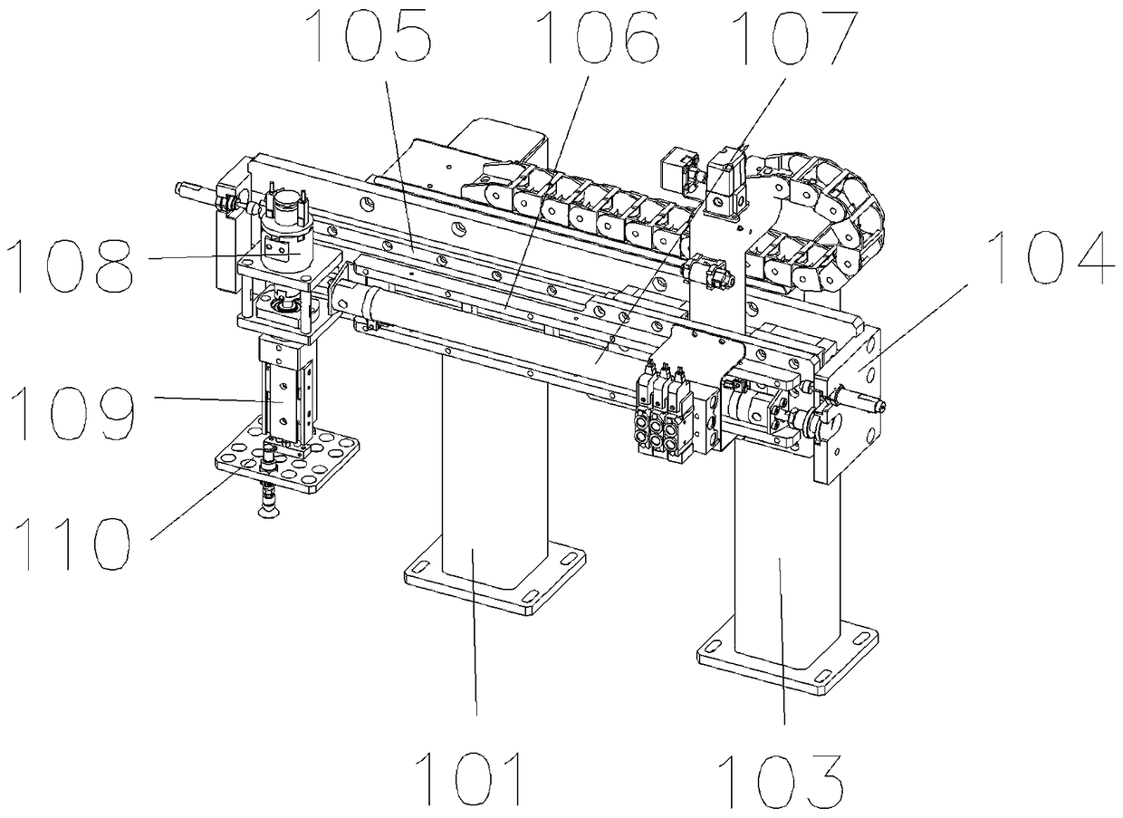 Flexible package lithium battery formation loading and unloading device