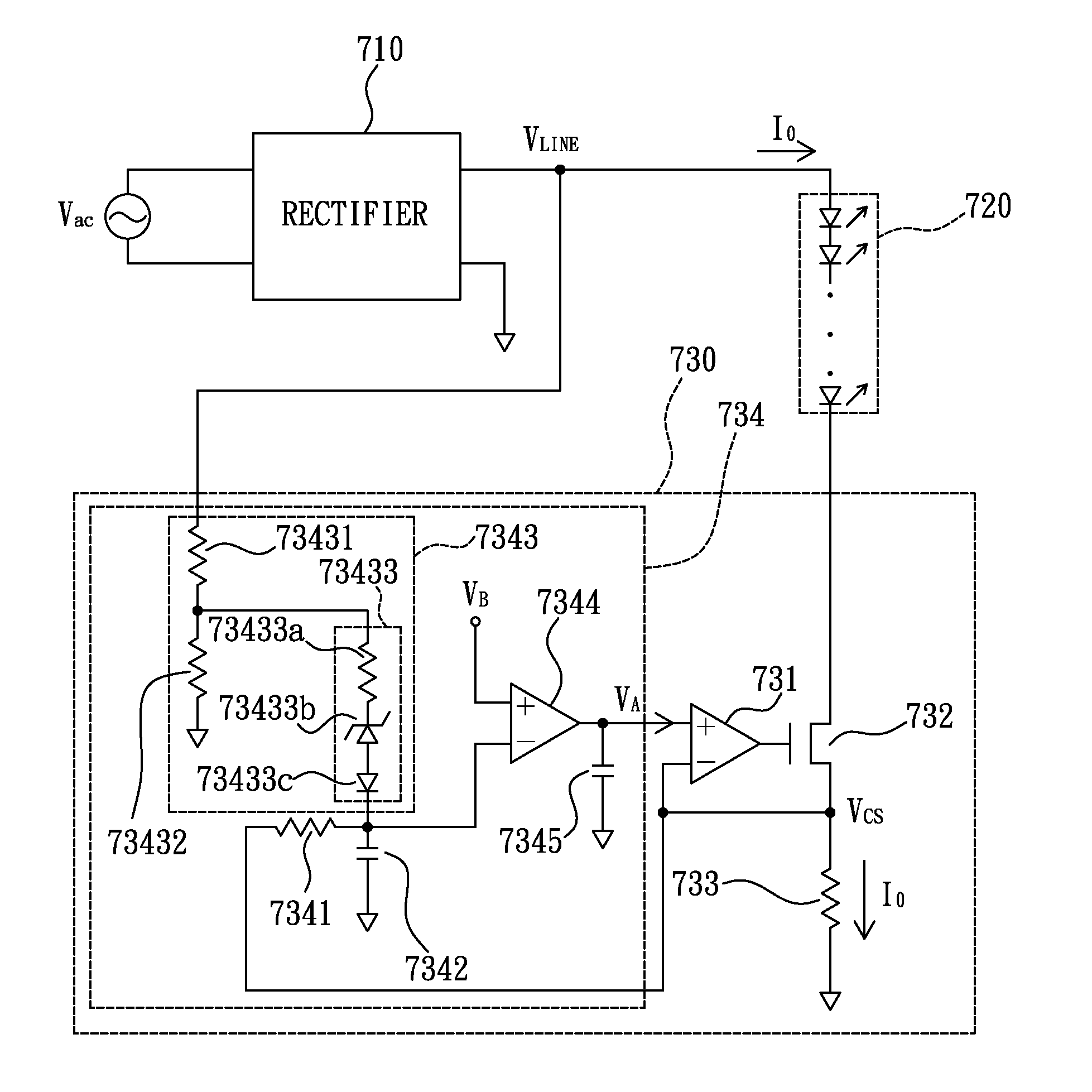 LED lighting circuit capable of preventing thermal breakdown