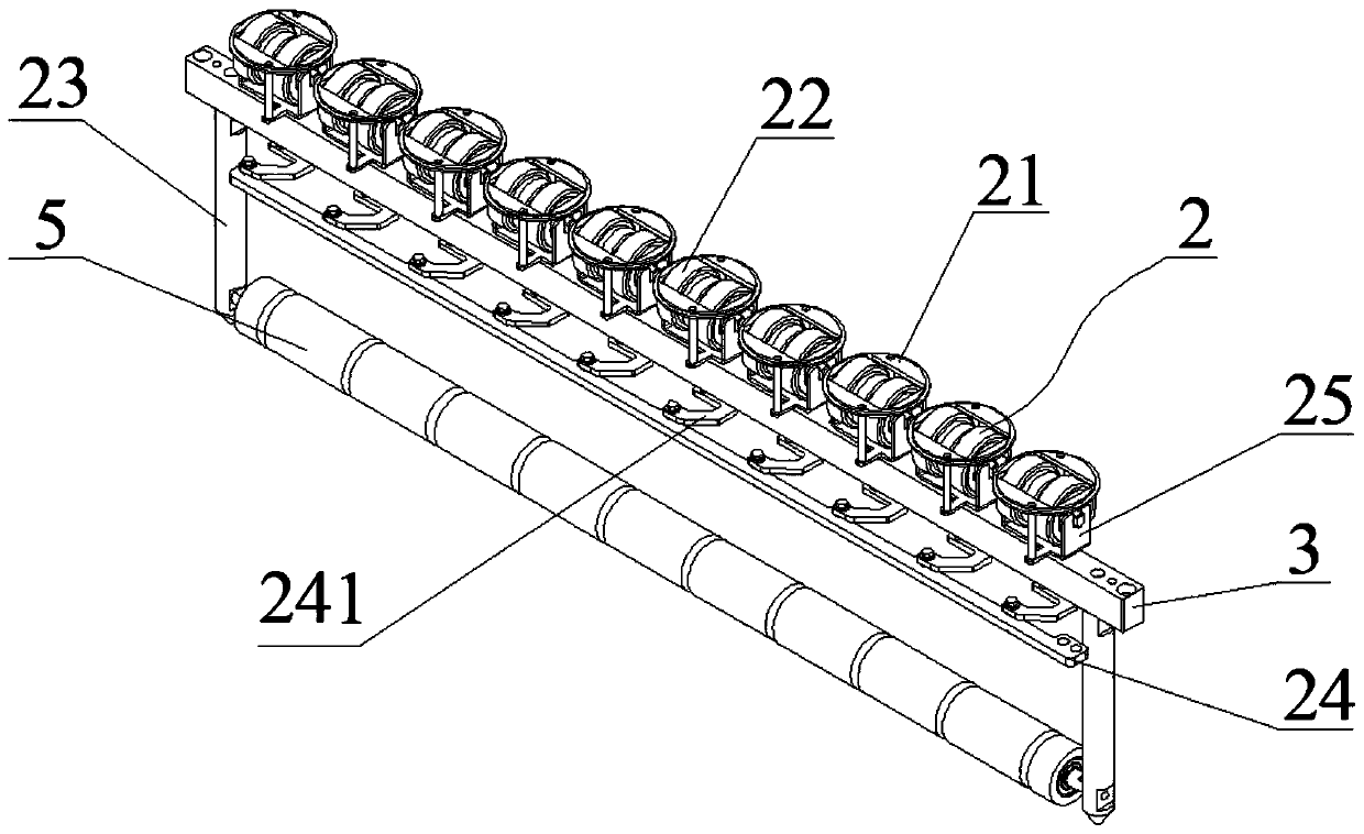 Single-unit row logistics bevel wheel sorting device