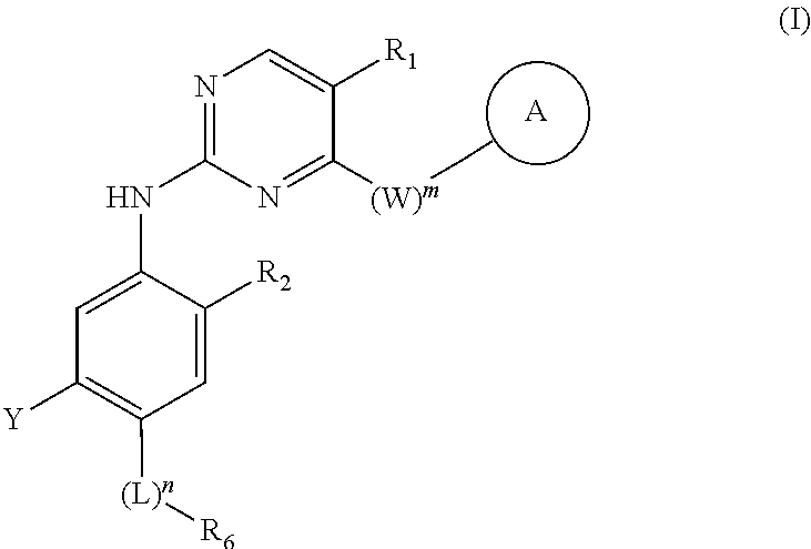 Amino pyrimidine compound for inhibiting protein tyrosine kinase activity