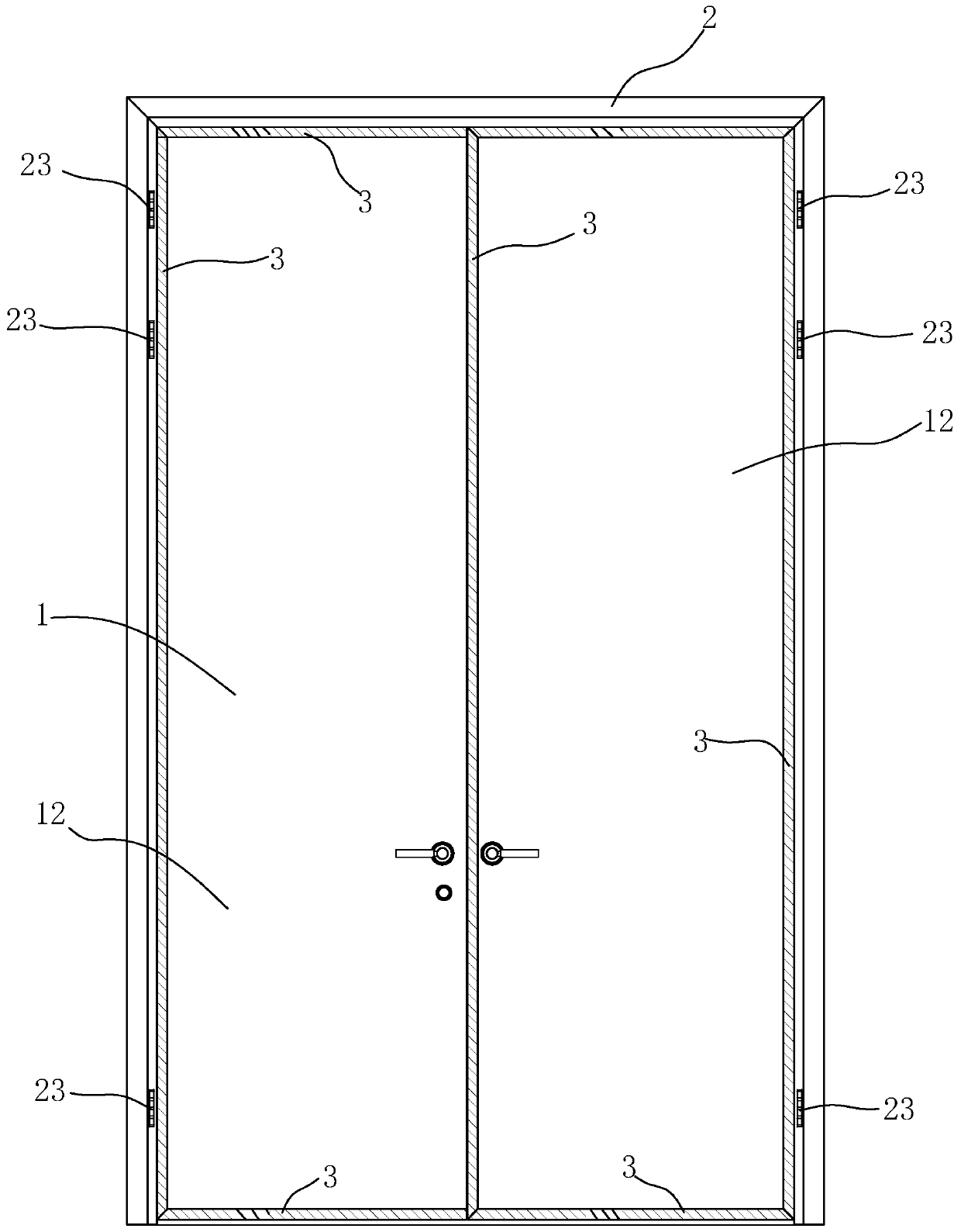 Fireproof smoke-proof armored door