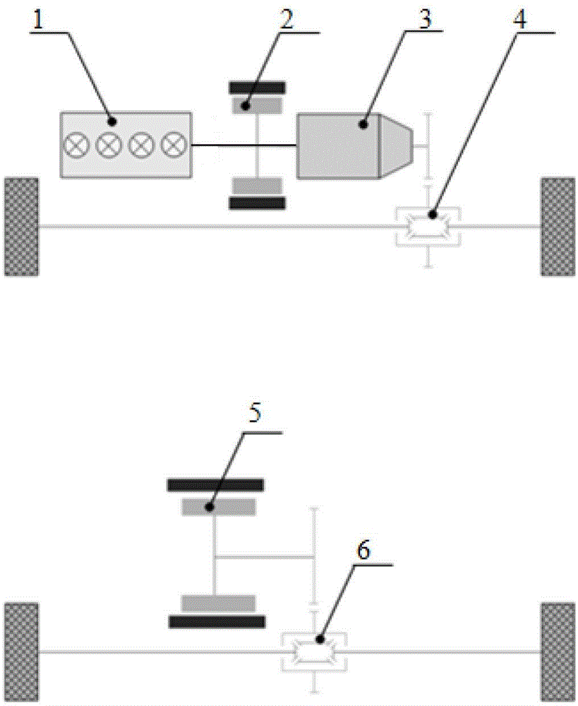 Control method for four-wheel-driven hybrid electric vehicle