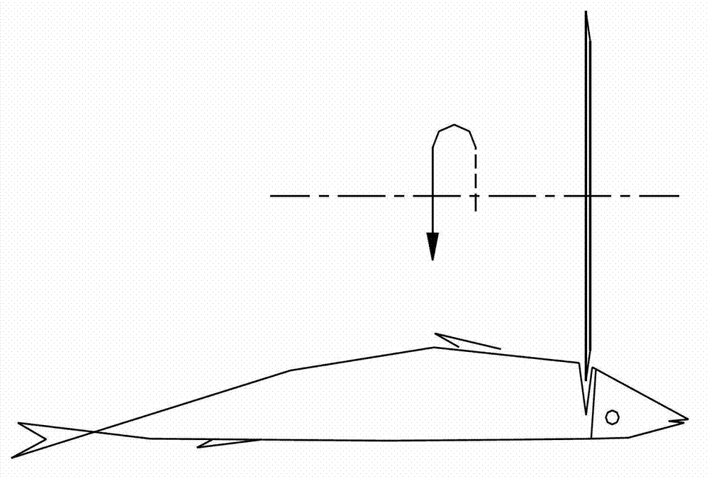 Machining method and machining equipment for removing heads and viscera of small fishes