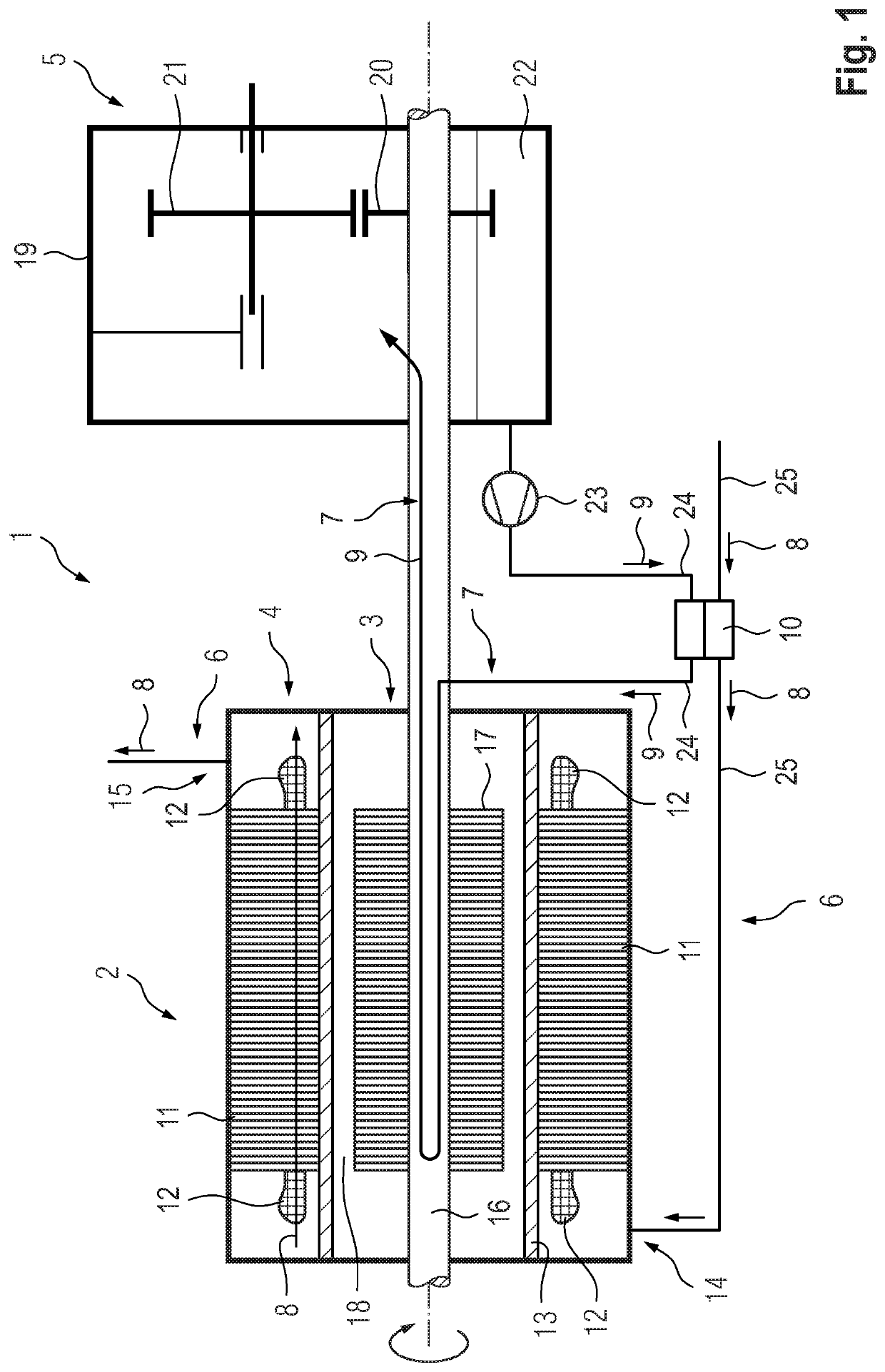 Arrangement for cooling an electric machine in a motor vehicle, and method for operating the arrangement