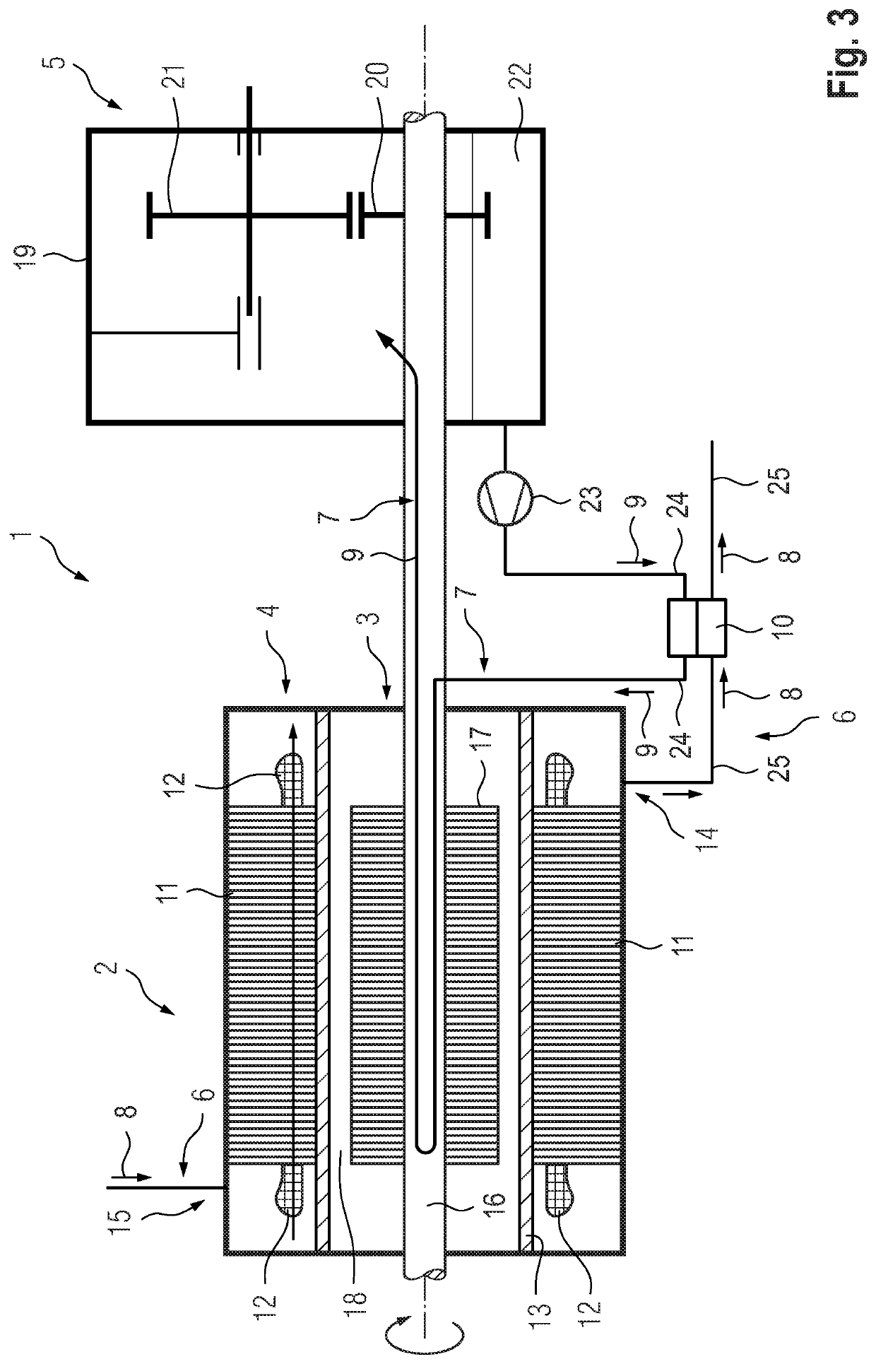 Arrangement for cooling an electric machine in a motor vehicle, and method for operating the arrangement