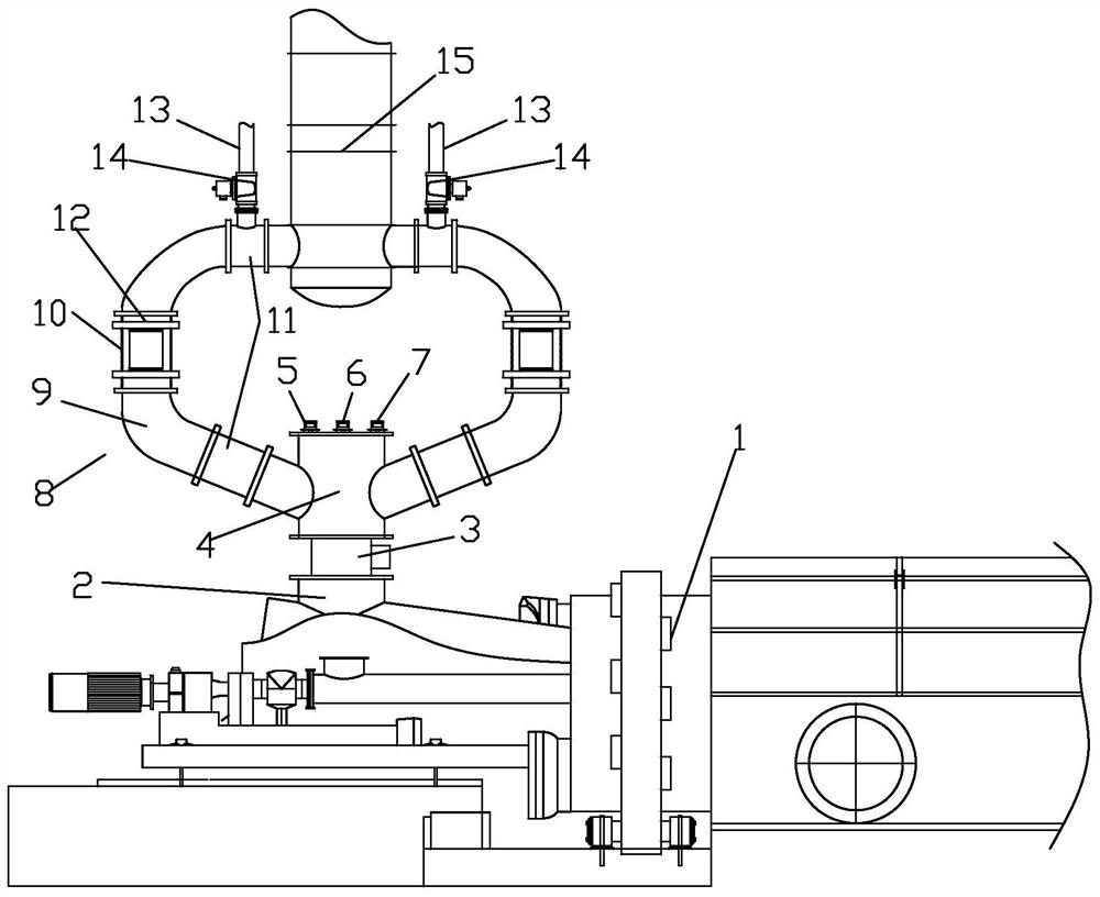 A kind of anhydrous hydrofluoric acid production line converter gas outlet method