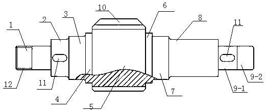 Gear shaft for magneto