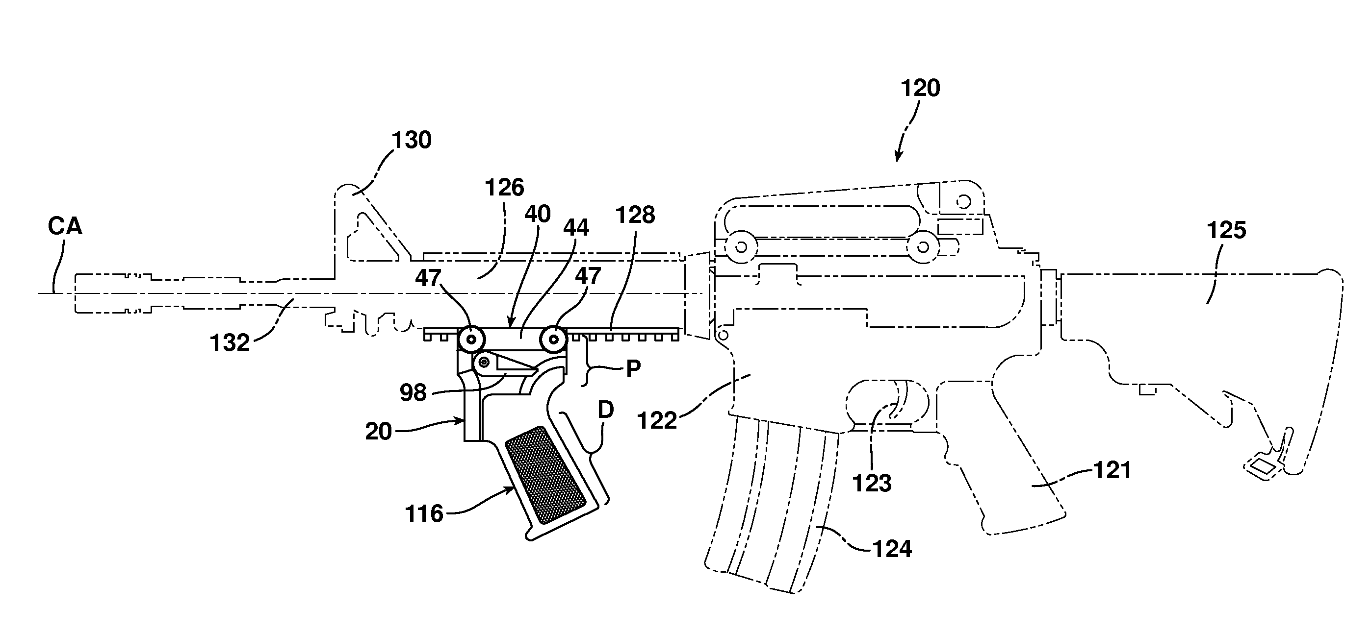 Firearm handgrip adapter