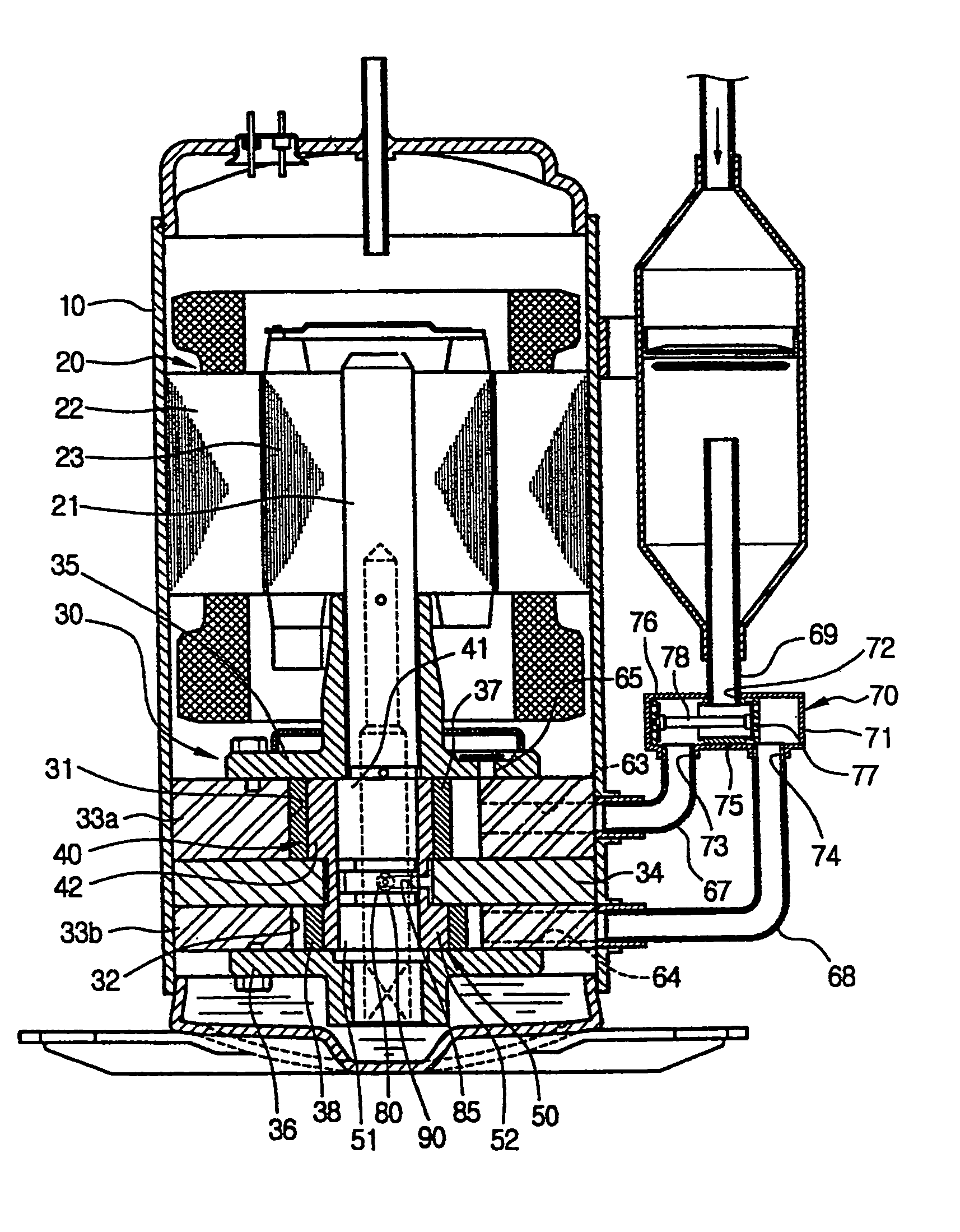 Variable capacity rotary compressor