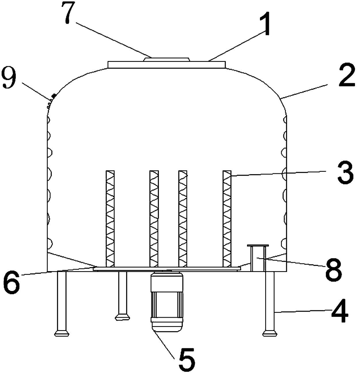 Damp lubricating powder drying device with good universality