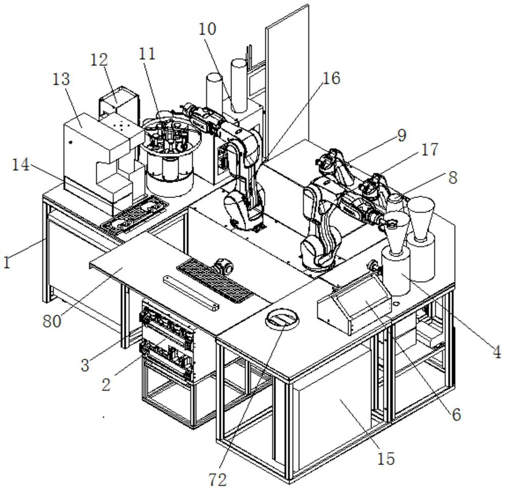 Full-automatic robot coffee making device