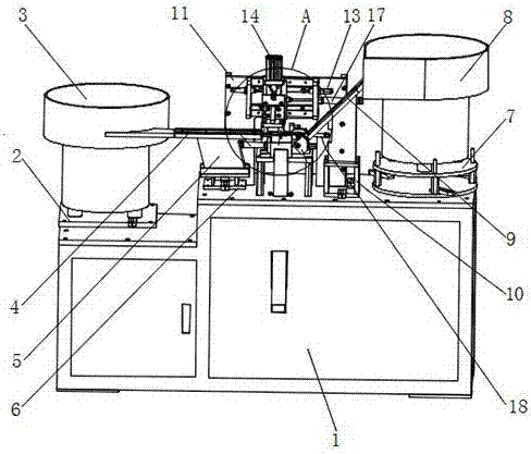 Quartz clock movement second shaft automatic assembling machine