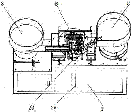 Quartz clock movement second shaft automatic assembling machine