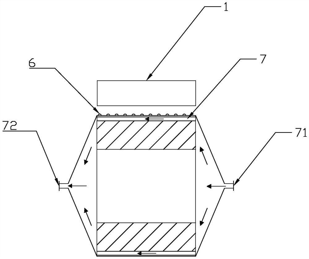 Complete equipment and method for drum sulfur granulation with cooling flow channel