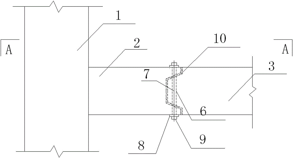 A prefabricated frame beam-column joint adopting vertical connection and its construction method