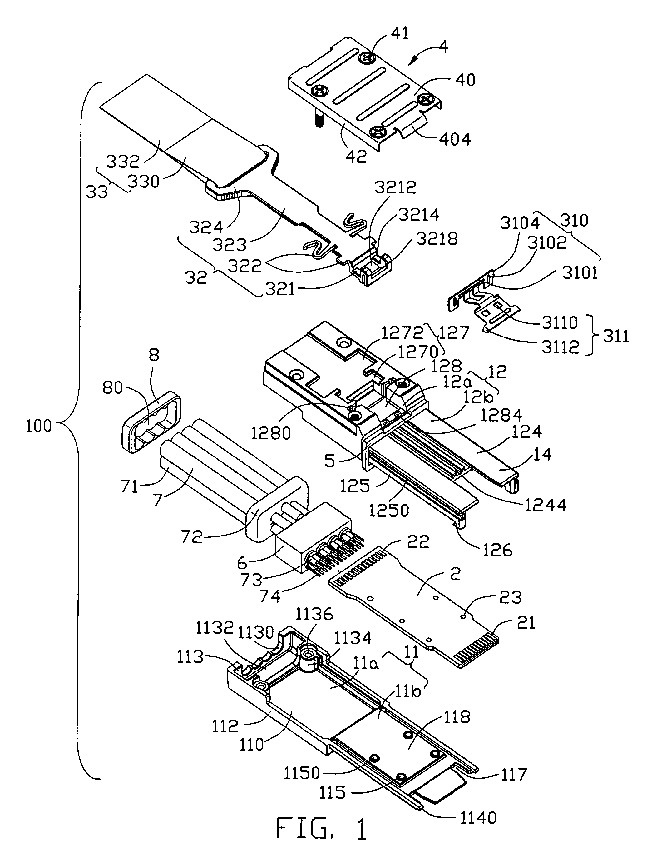 Plug connector with improved strain relief member