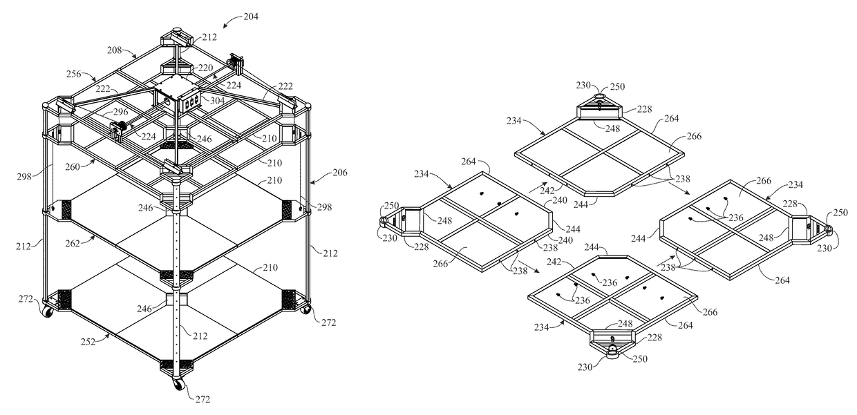 Plant growing heavy weight bearing support assembly and apparatus