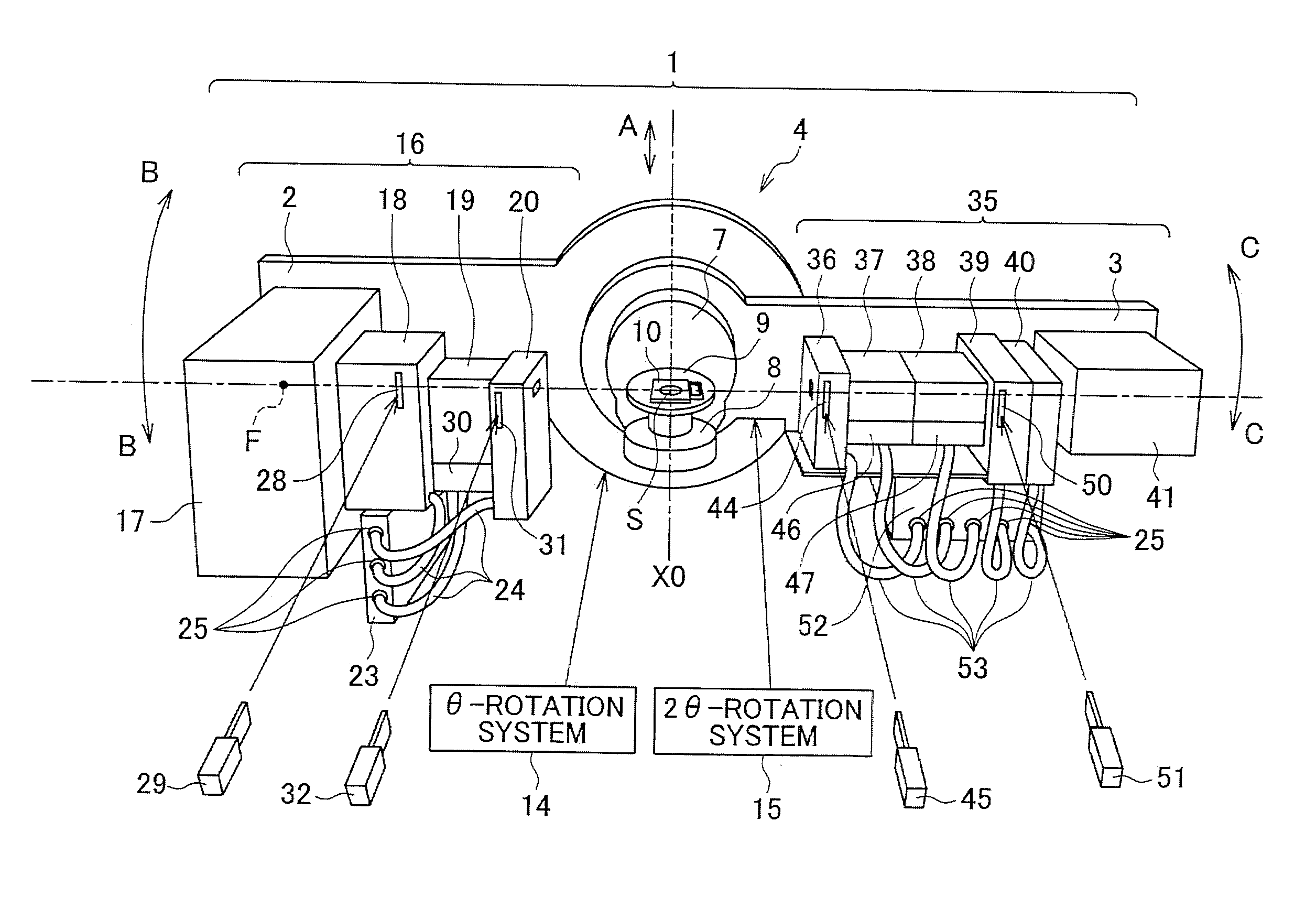 X-ray optical component device and x-ray analyzer