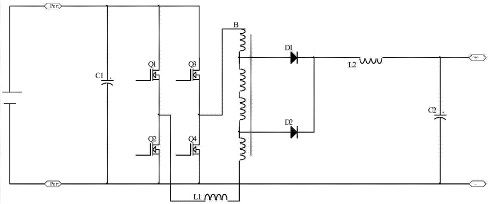 Chained double-bridge self-coupled stepdown topology