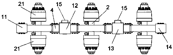 Light-weight three-wire six-axle semitrailer