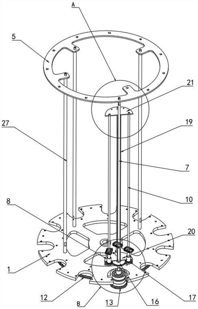 Goods three-dimensional rotating stand structure for vacuum coating