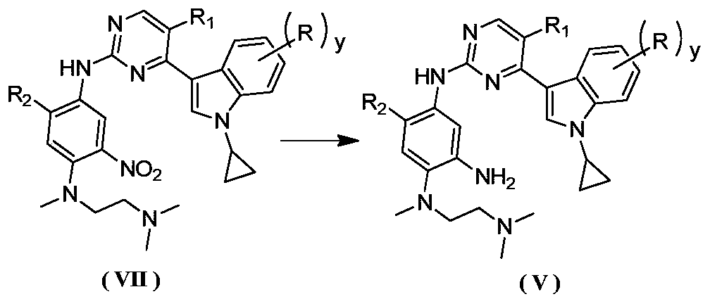 Preparation method for antagonizing drug-resistance anti-tumor EGFR (Epidermal Growth Factor Receptor) inhibitor