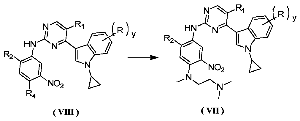 Preparation method for antagonizing drug-resistance anti-tumor EGFR (Epidermal Growth Factor Receptor) inhibitor