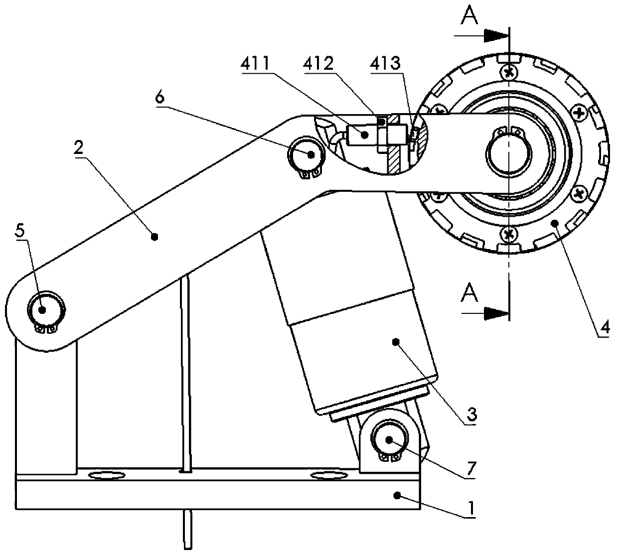 A natural gas pipeline robot support and mileage measuring device