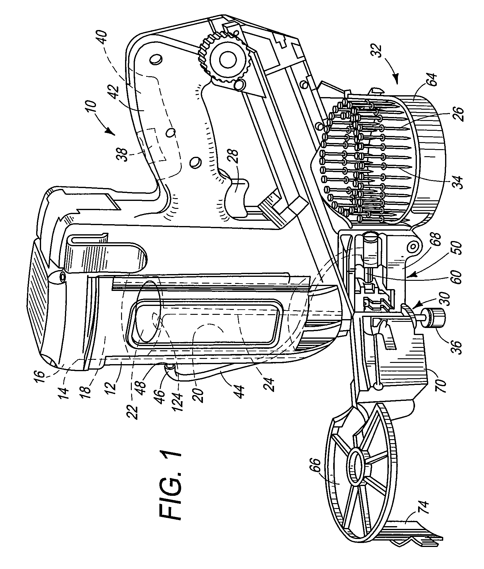 Feeder mechanism retention device for fastener driving tool