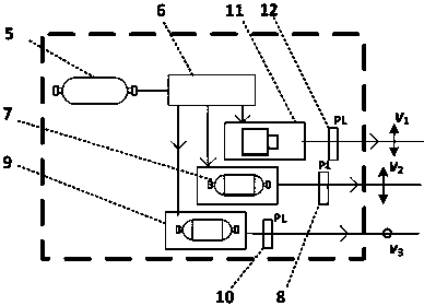 Mixed heterodyne multi-frequency anti-aliasing laser ranging device and method