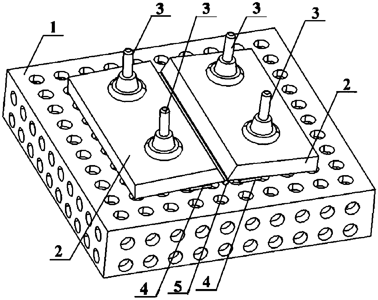 Anti-deformation device for Invar alloy material welding