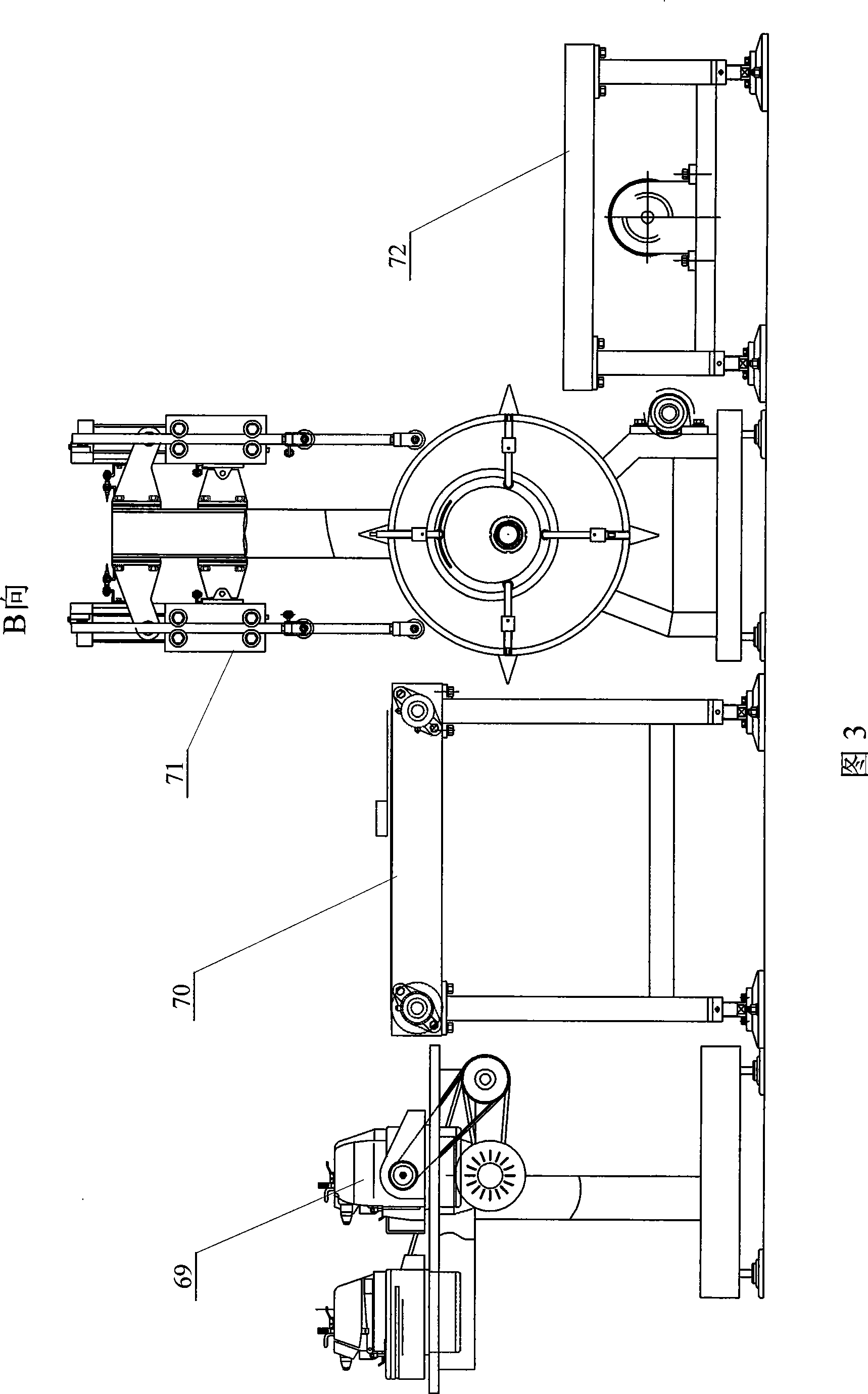 Hemming production line of face cloth