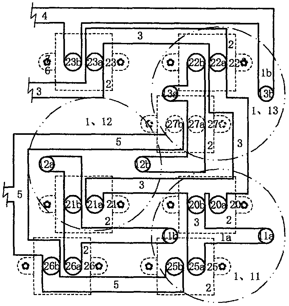 Double-layer rigid pipeline structure of water purifier provided with upper module and lower filter container bin