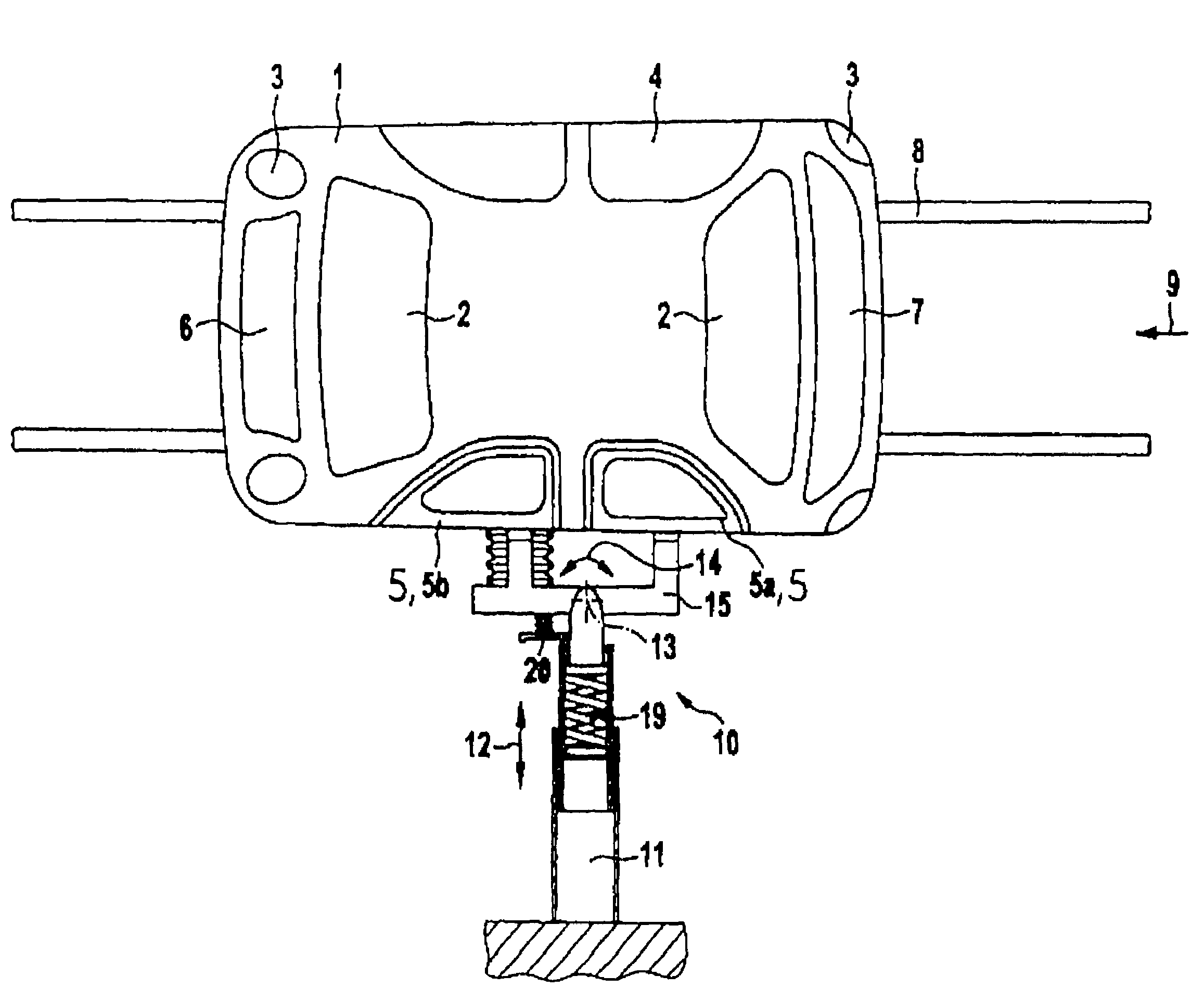 Method and device for simulation of a closing wedge