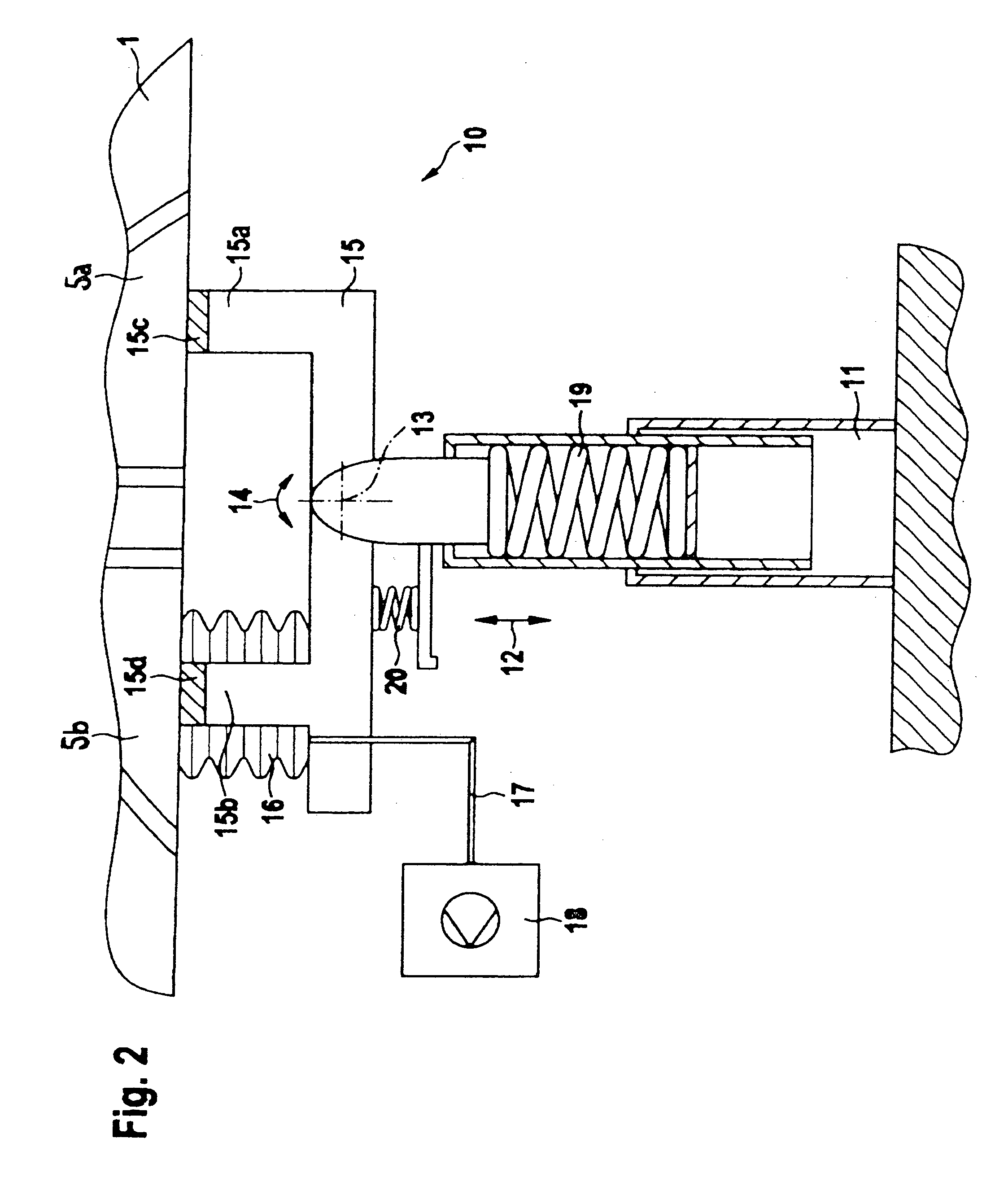 Method and device for simulation of a closing wedge