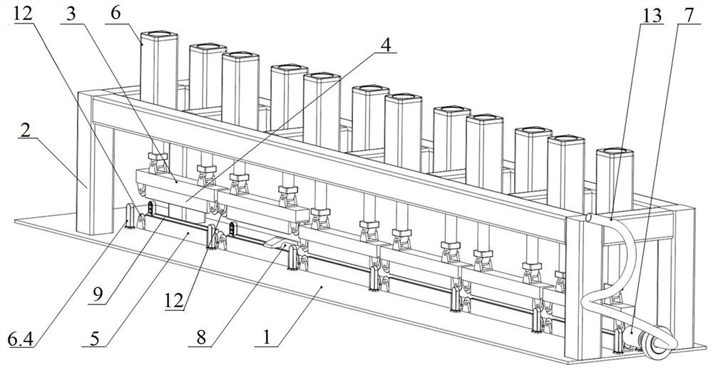 A composite multi-point distributed pressing device and free bending forming method for pipes