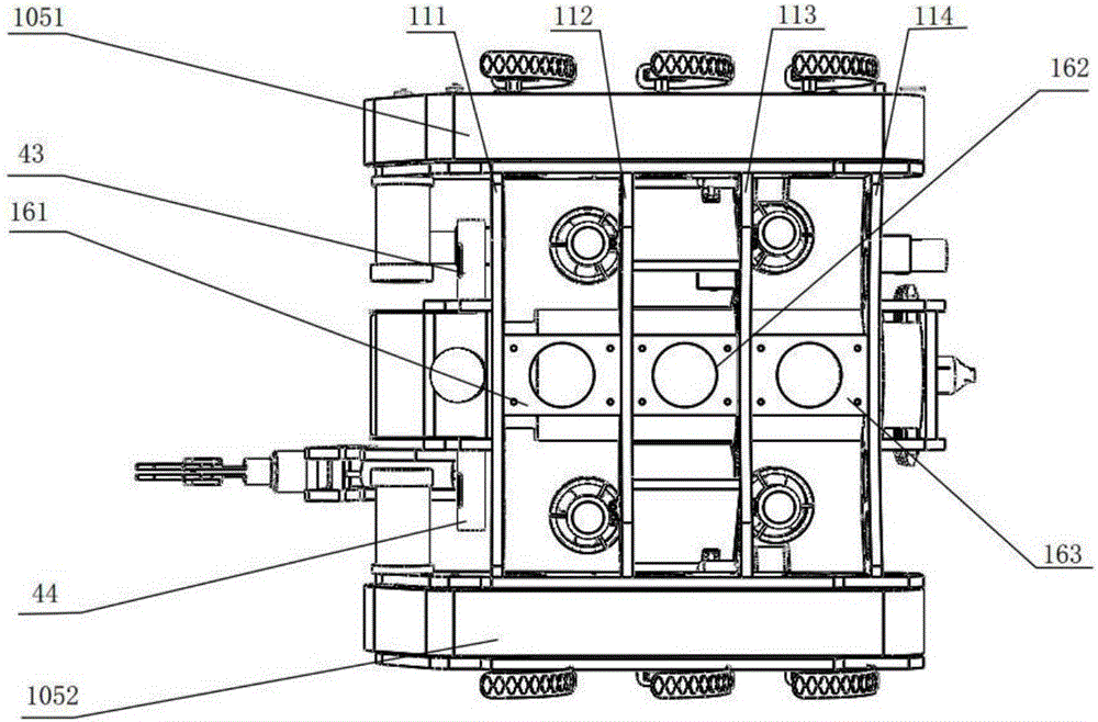 Swimming-walking hybrid bionic blade leg and track combined walking underwater robot and control method thereof