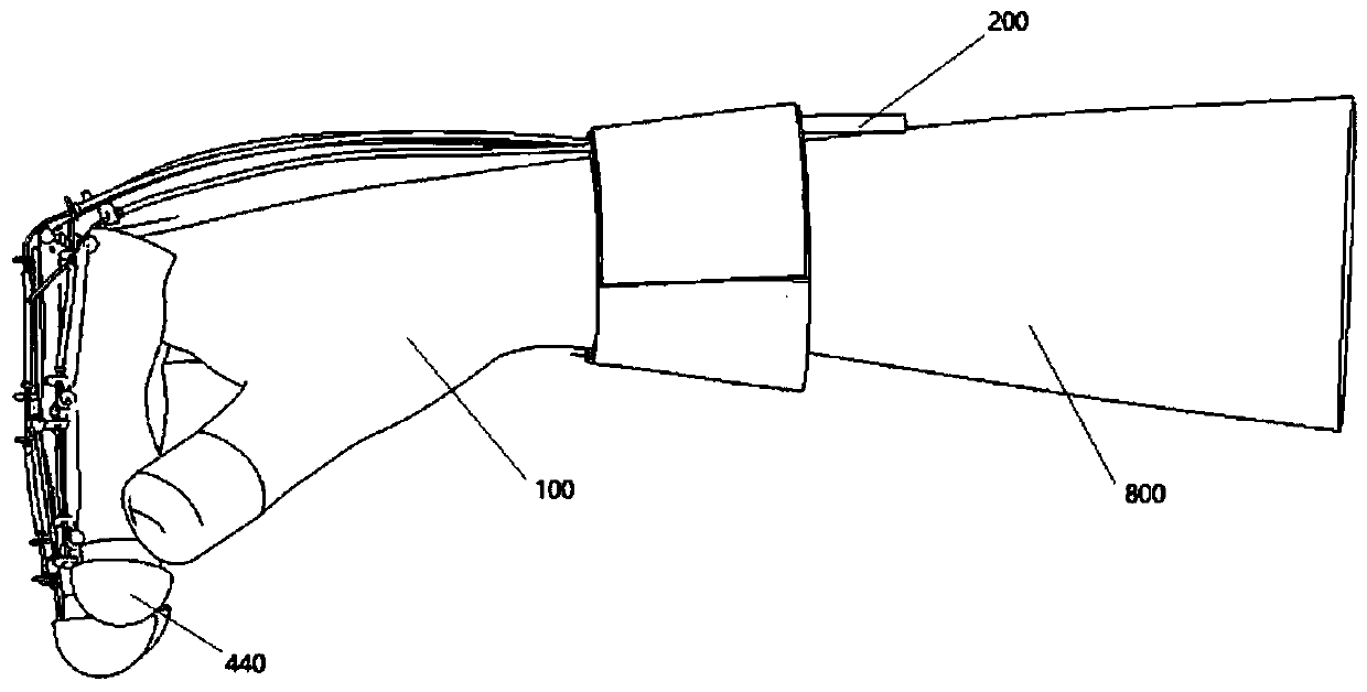 Glove type braking equipment