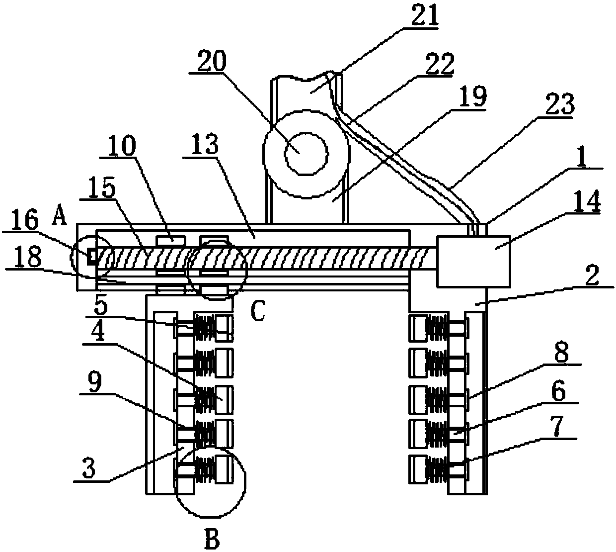 Industrial robot clamping part