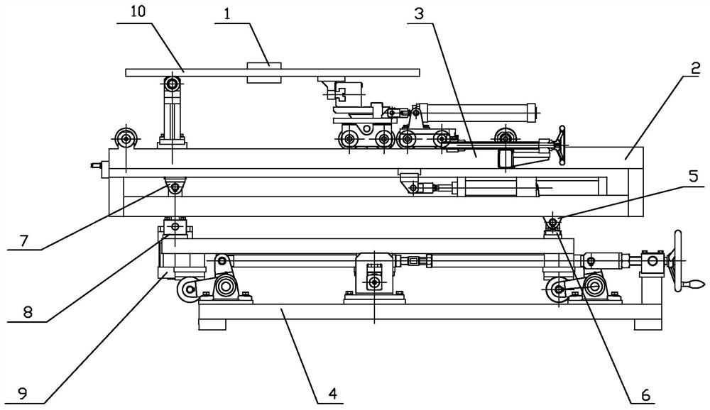 Accurate positioning and feeding mechanism of automobile plate spring rolling mill