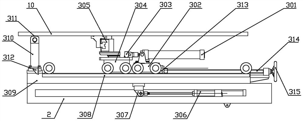 Accurate positioning and feeding mechanism of automobile plate spring rolling mill