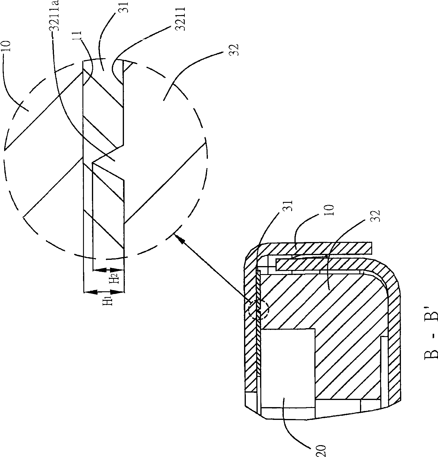 Plane display device, its combined outer frame and manufacturing method